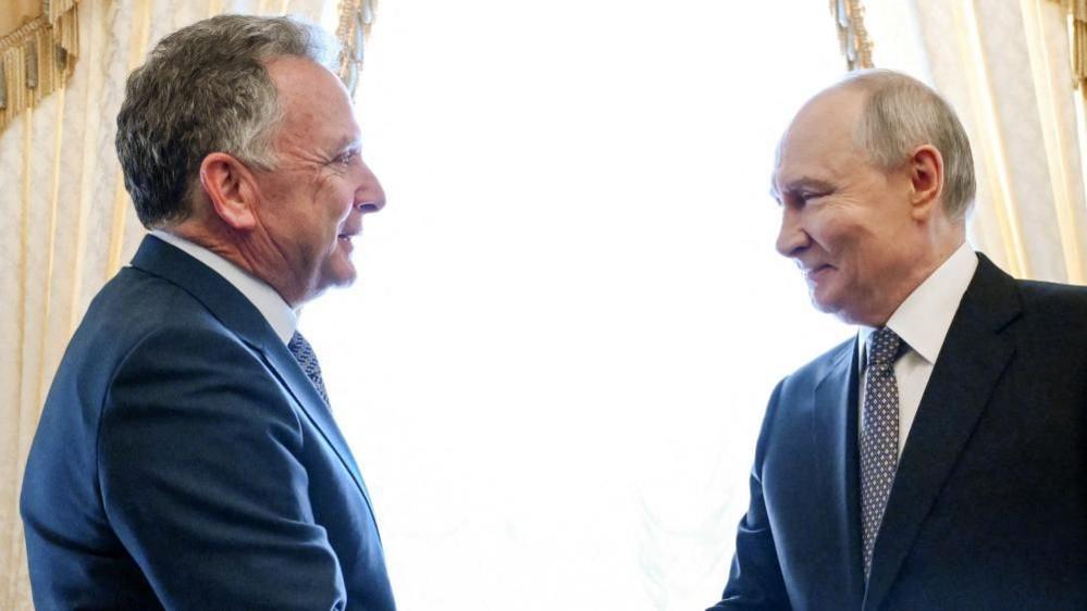 US special envoy Steve Witkoff meets Russian President Vladimir Putin in St Petersburg. Photo: 21 October 2026