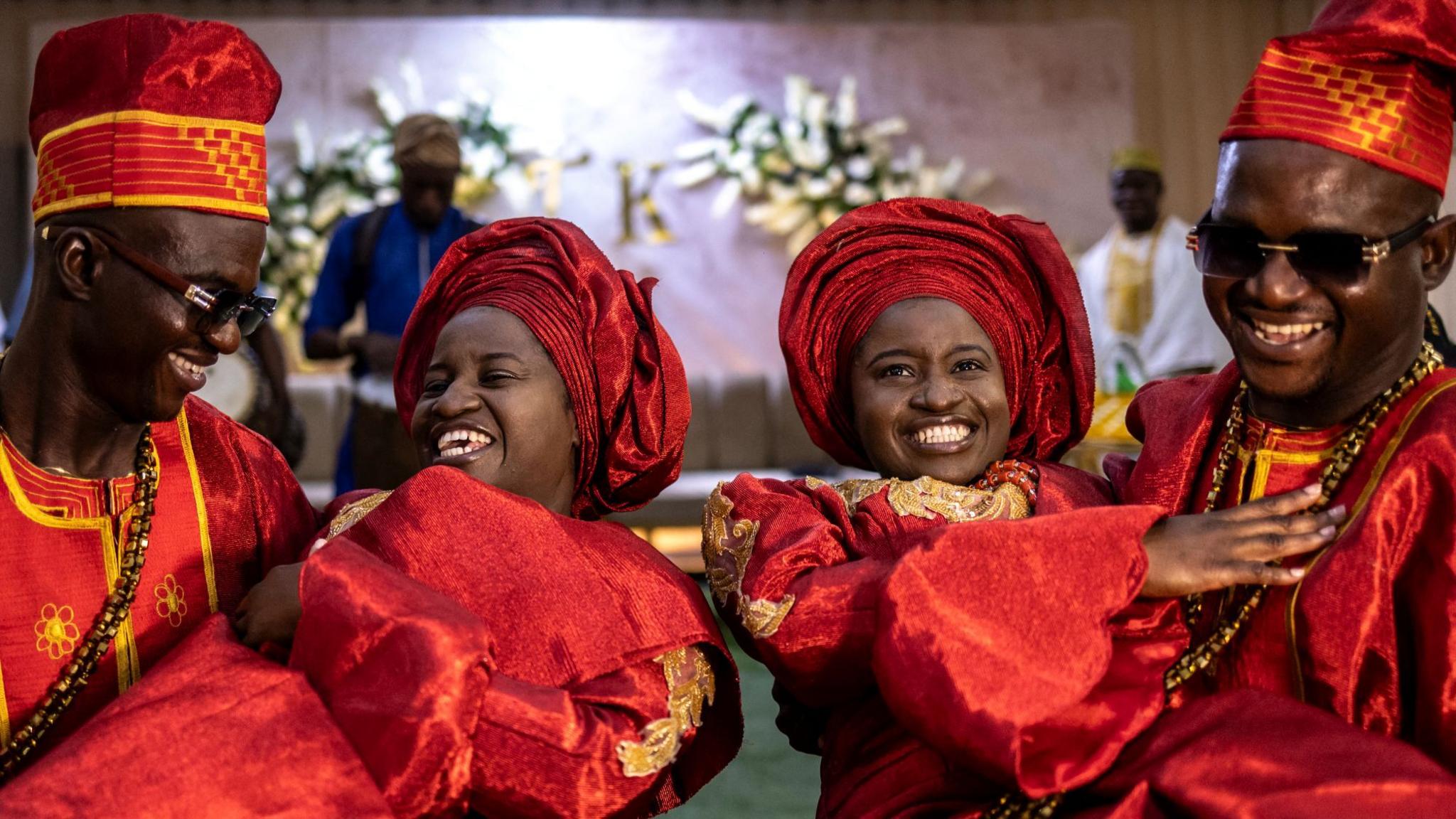 Twin Bonds: A Joint Wedding of Twin Couples Celebrates Yoruba Culture