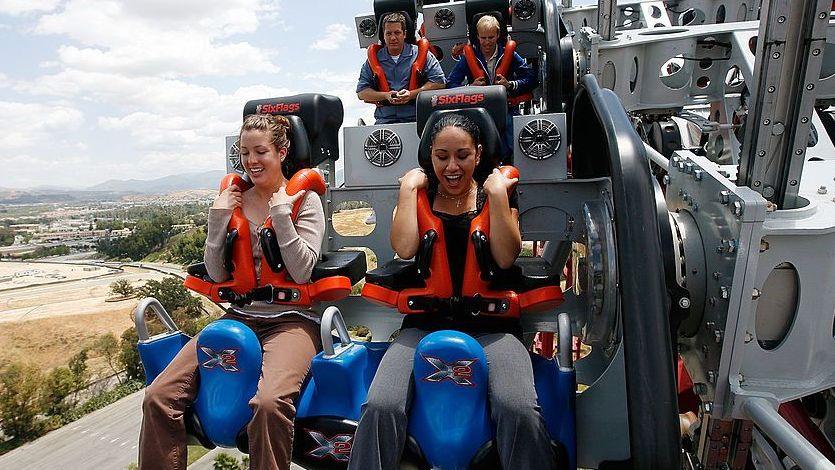 X2 rollercoaster at Six Flags Magic Mountain