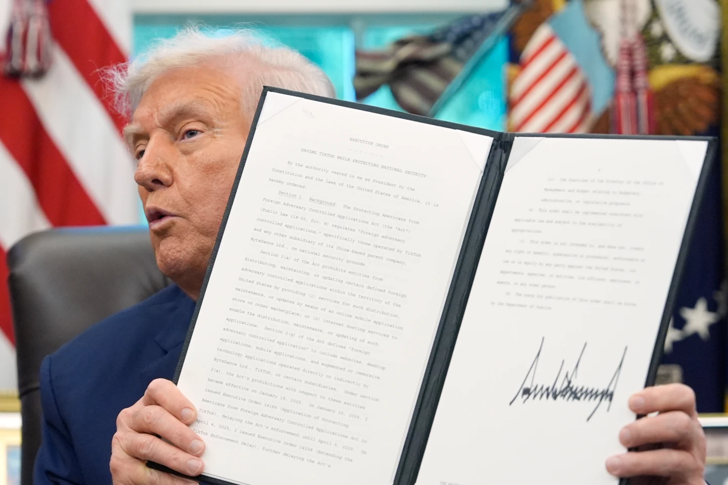 Trump Signs Executive Order to Secure TikTok's Future in the U.S.
