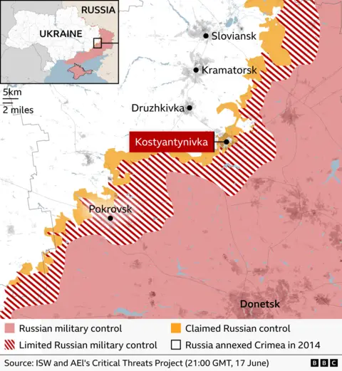Russian build‑up in Kostyantynivka threatens key step toward conquering Ukraine’s Donbas