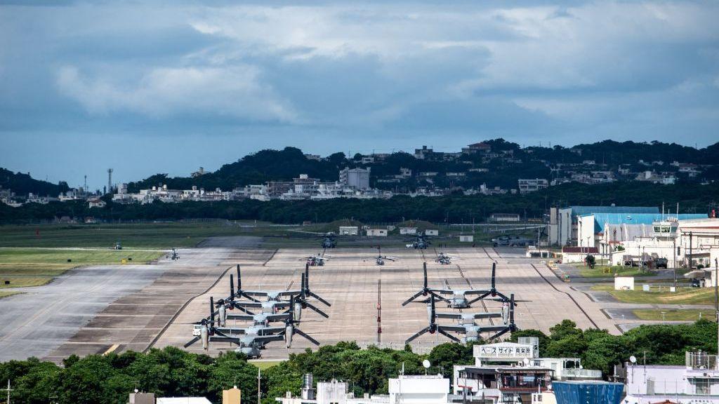Aerial view of the US Marine Corps Air Station Futenma