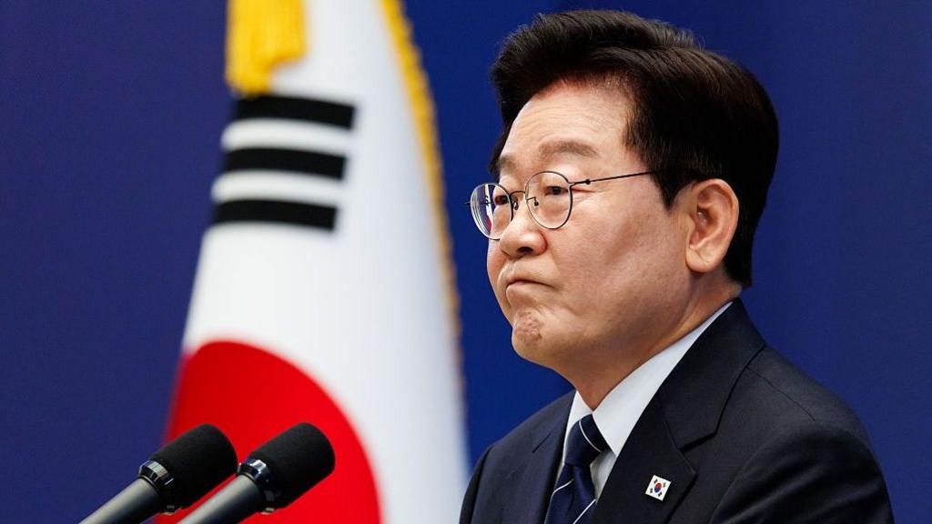 President Lee Jae Myung speaking