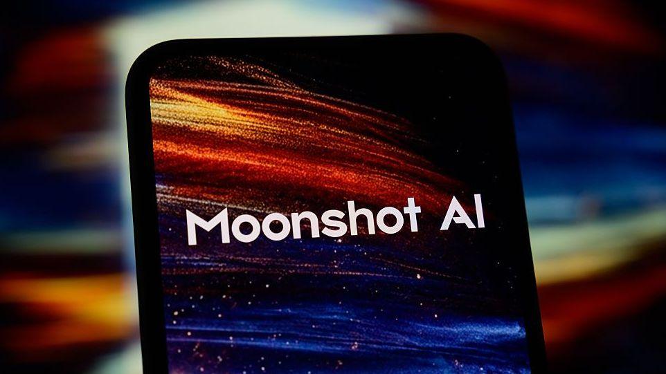 Moonshot AI logo on smartphone