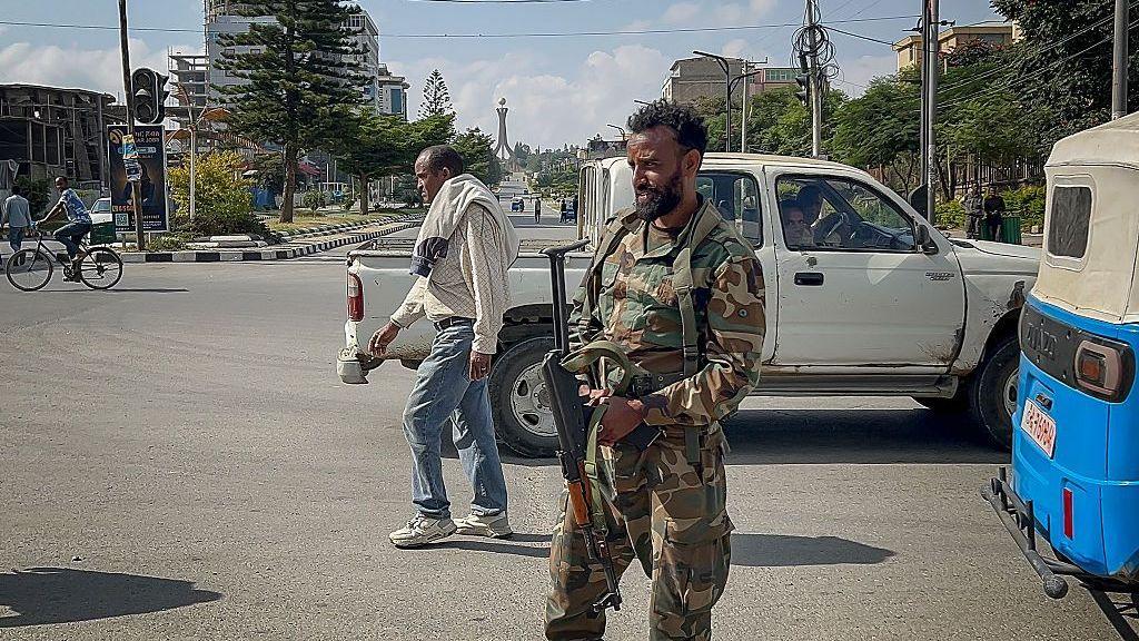 Pro-government soldier in Mekelle
