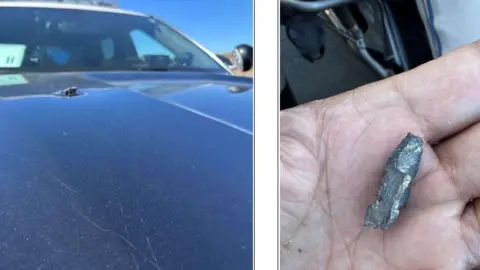 Celebratory Artillery Mishap on California Highway: Shrapnel Hits Protective Detail Vehicles