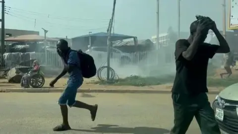 Nigerian Police Clash with Protesters Demanding Release of Separatist Leader Nnamdi Kanu