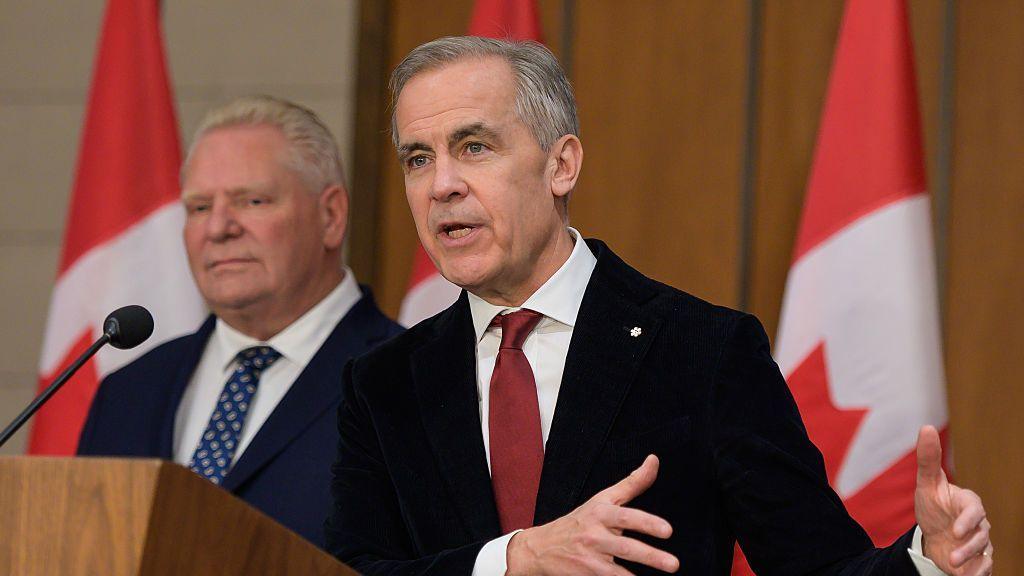 Mark Carney and Doug Ford at Ottawa press conference