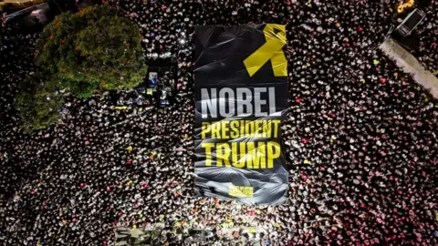 Massive Tel Aviv Rally Celebrates Trump as Hostage Release by Hamas Looms