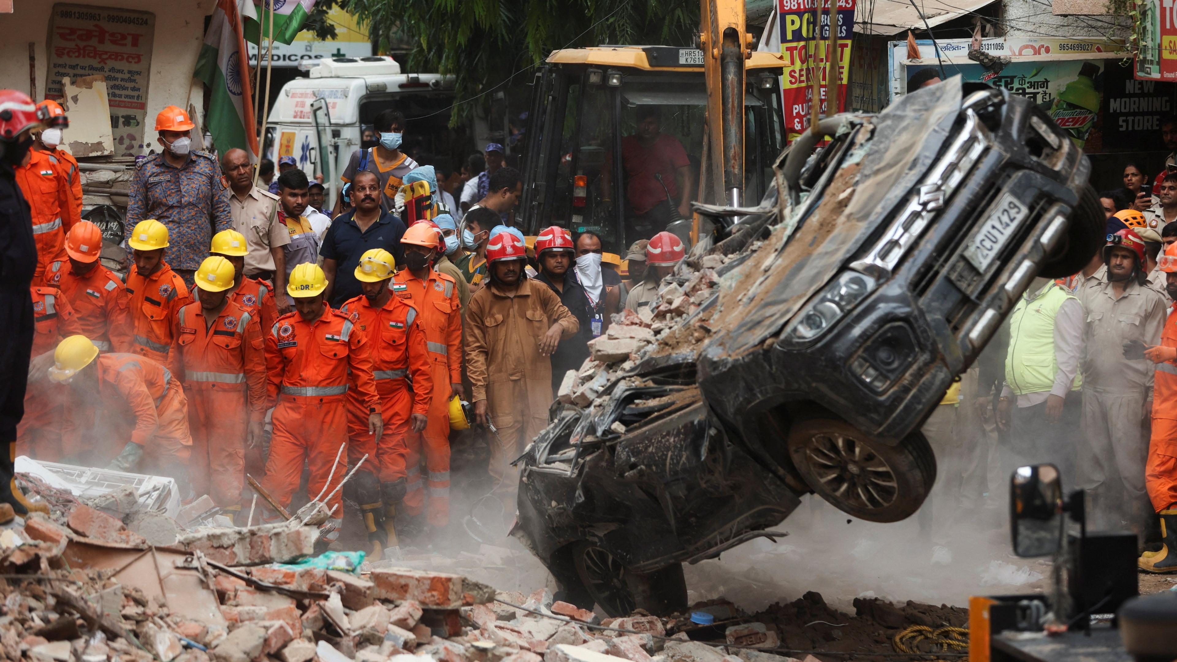 Delhi University Hostel Collapse Leaves Dozens Trapped