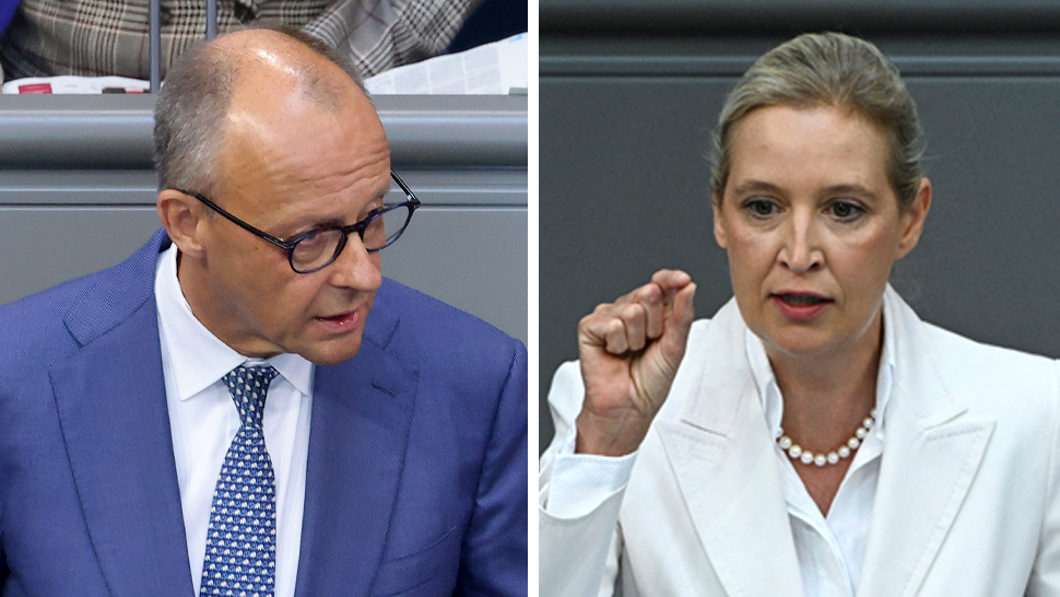 Merz and Weidel debate