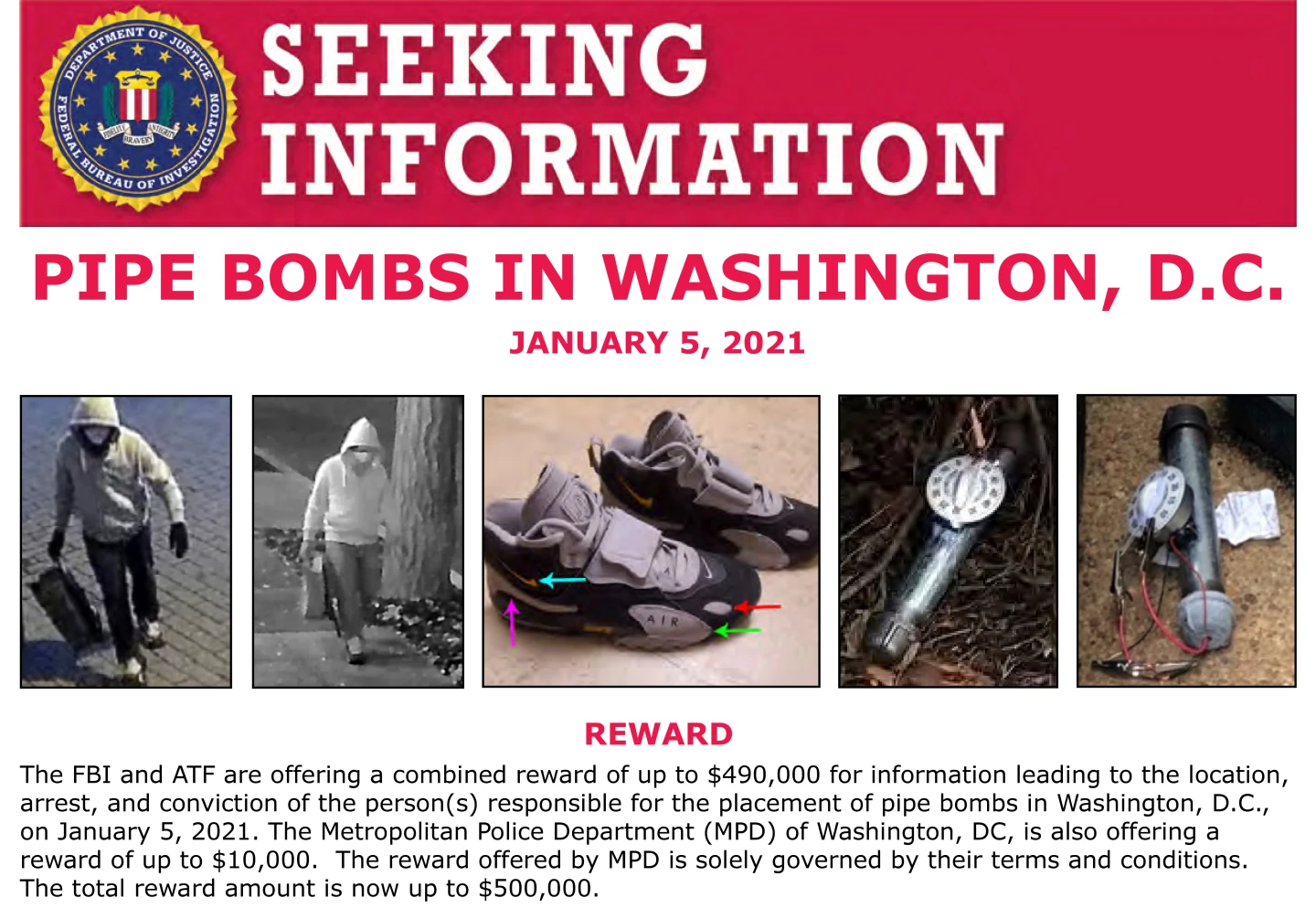 FBI Arrests Suspect in Pipe Bomb Investigation Linked to Capitol Riot